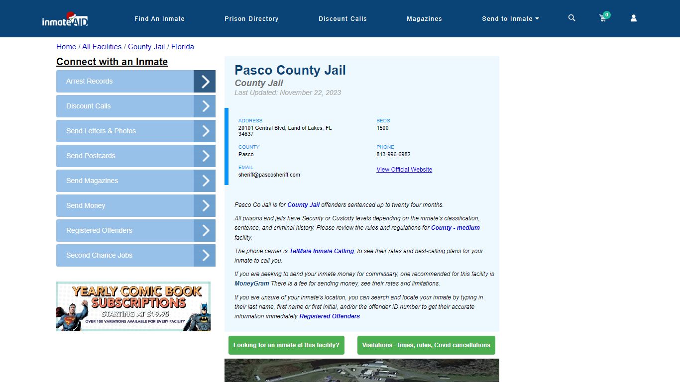 Pasco County Jail - Inmate Locator - Land of Lakes, FL